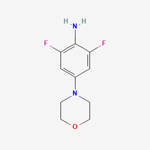 molecular formula C10H12F2N2O B8292513 2,6-Difluoro-4-morpholin-4-yl-phenylamine 