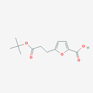 molecular formula C12H16O5 B8292518 5-(2-Tert-butoxycarbonylethyl)-furan-2-carboxylic acid 