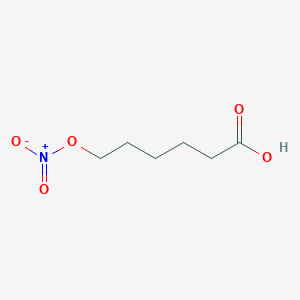 molecular formula C6H11NO5 B8292540 6-(Nitrooxy)hexanoic acid 
