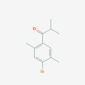 molecular formula C12H15BrO B8292568 4-Bromo-2,5-dimethyl-1-isopropylcarbonyl-benzene 