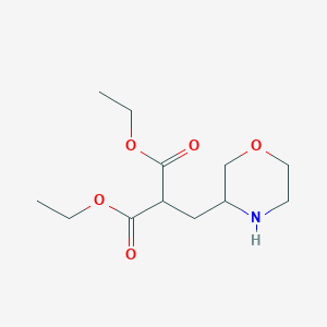 molecular formula C12H21NO5 B8292597 Diethyl 2-(morpholin-3-ylmethyl)malonate 
