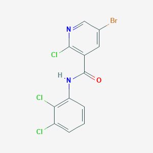 molecular formula C12H6BrCl3N2O B8292631 5-bromo-2-chloro-N-(2,3-dichlorophenyl)pyridine-3-carboxamide 