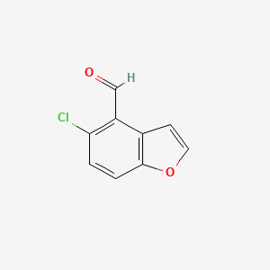 molecular formula C9H5ClO2 B8292635 5-Chloro-benzofuran-4-carbaldehyde 