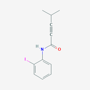 molecular formula C12H12INO B8292637 4-Methyl-pent-2-ynoic acid (2-iodo-phenyl)-amide 