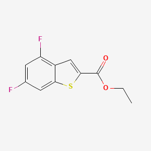 molecular formula C11H8F2O2S B8292677 Ethyl 4,6-difluoro-1-benzothiophene-2-carboxylate 