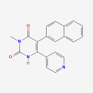 molecular formula C20H15N3O2 B8292686 2-Hydroxy-3-methyl-5-naphthalen-2-yl-6-pyridin-4-yl-3H-pyrimidin-4-one 