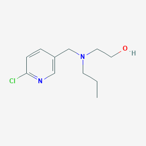 molecular formula C11H17ClN2O B8292696 2{[(6-Chloro(3-pyridyl))methyl]propylamino}ethan-1-ol 