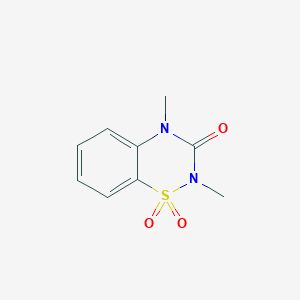 molecular formula C9H10N2O3S B082927 2,4-Dimethyl-2H-benzo[e][1,2,4]thiadiazin-3(4H)-one 1,1-dioxide CAS No. 13338-03-9