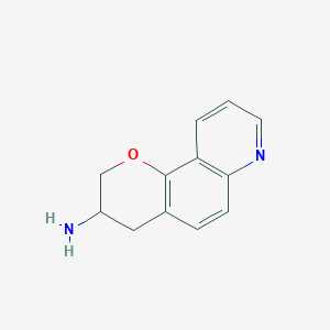 molecular formula C12H12N2O B8292712 3,4-dihydro-2H-pyrano[2,3-f]quinolin-3-amine 