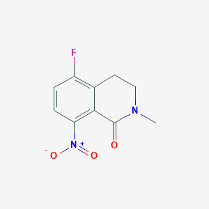 molecular formula C10H9FN2O3 B8292726 5-fluoro-2-methyl-8-nitro-3,4-dihydro-2H-isoquinolin-1-one 