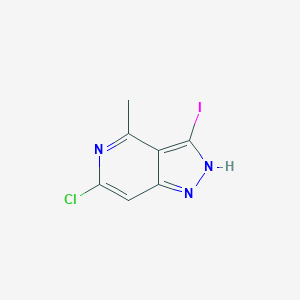 molecular formula C7H5ClIN3 B8292733 6-chloro-3-iodo-4-methyl-1H-pyrazolo[4,3-c]pyridine 