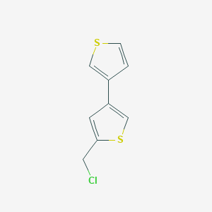 molecular formula C9H7ClS2 B8292739 2-Chloromethyl-4-(3-thienyl)thiophene 