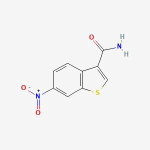 molecular formula C9H6N2O3S B8292754 6-Nitro-benzo[b]thiophene-3-carboxylic acid-amide 