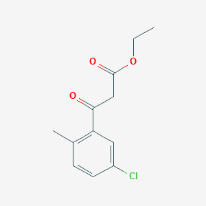 molecular formula C12H13ClO3 B8292785 Ethyl 3-(5-chloro-2-methylphenyl)-3-oxopropanoate 