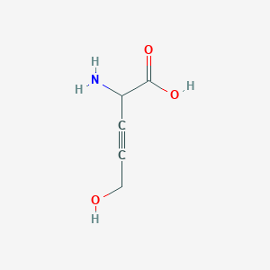 molecular formula C5H7NO3 B8292814 2-Amino-5-hydroxy-3-pentynoic acid 