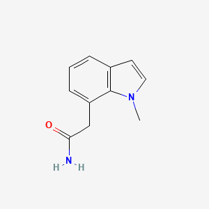 molecular formula C11H12N2O B8292850 1-methyl-1H-indole-7-acetamide 