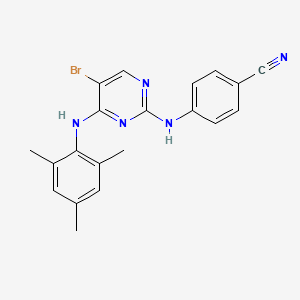 molecular formula C20H18BrN5 B8292863 4-[[5-Bromo-4-(2,4,6-trimethylanilino)pyrimidin-2-yl]amino]benzonitrile 