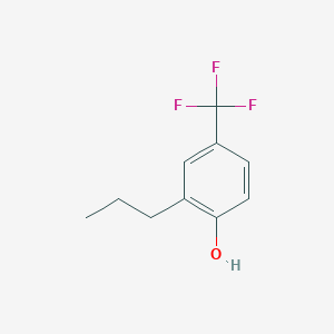molecular formula C10H11F3O B8292866 Phenol, 2-propyl-4-(trifluoromethyl)- 