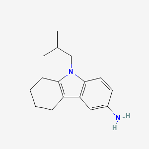 molecular formula C16H22N2 B8292892 9-isobutyl-2,3,4,9-tetrahydro-1H-carbazol-6-amine 