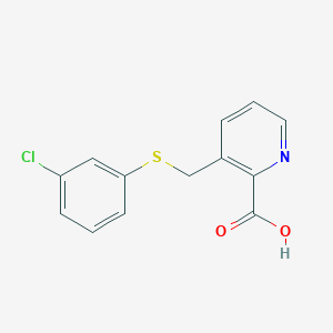 3-[(3-Chlorophenyl)thiomethyl]-2-pyridinecarboxylic acid