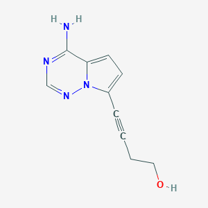 4-(4-Aminopyrrolo[2,1-f][1,2,4]triazin-7-yl)but-3-yn-1-ol