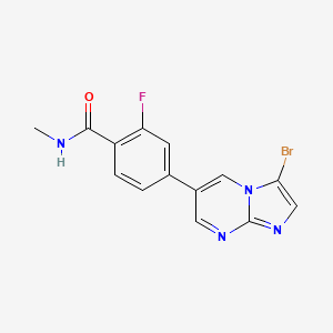 4-(3-bromoimidazo[1,2-a]pyrimidin-6-yl)-2-fluoro-N-methylbenzamide
