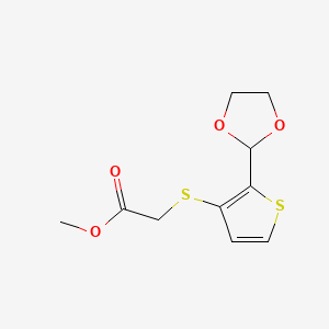 Methyl 3-[2-(2-dioxolanyl)thiophene-3-yl]-3-thiapropionate