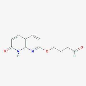 molecular formula C12H12N2O3 B8293098 4-(7-Oxo-7,8-dihydro-1,8-naphthyridin-2-yloxy)butanal 