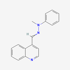 molecular formula C17H15N3 B8293131 Quinoline-4-carbaldehyde methyl(phenyl)hydrazone 