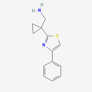 molecular formula C13H14N2S B8293195 (1-(4-Phenylthiazol-2-yl)cyclopropyl)methanamine 