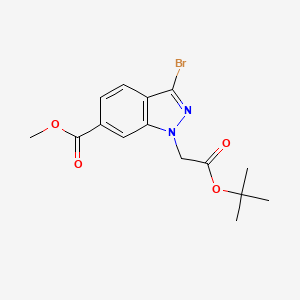 molecular formula C15H17BrN2O4 B8293216 methyl 3-bromo-1-(2-tert-butoxy-2-oxoethyl)-1H-indazole-6-carboxylate 
