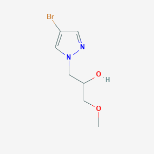 molecular formula C7H11BrN2O2 B8293244 1-(4-Bromo-1H-pyrazol-1-yl)-3-methoxypropan-2-ol 