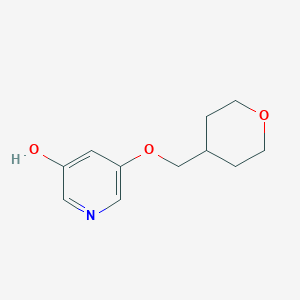 molecular formula C11H15NO3 B8293251 5-(tetrahydro-2H-pyran-4-ylmethoxy)pyridin-3-ol 