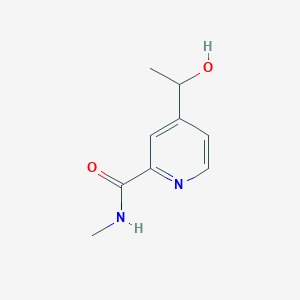 molecular formula C9H12N2O2 B8293261 rac-4-(1-Hydroxyethyl)-N-methylpyridine-2-carboxamide 