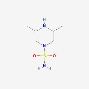 molecular formula C6H15N3O2S B8293280 3,5-Dimethylpiperazine-1-sulfonamide 