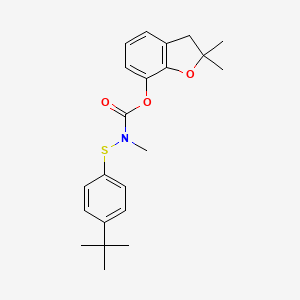 molecular formula C22H27NO3S B8293303 2,3-Dihydro-2,2-dimethyl-7-benzofuranyl (4-tert-butylphenylthio)(methyl)carbamate 