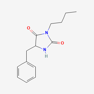 molecular formula C14H18N2O2 B8293307 3-Butyl-5-(phenylmethyl)-2,4-imidazolidinedione 