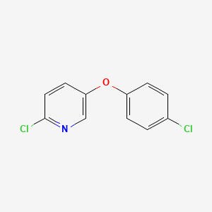 molecular formula C11H7Cl2NO B8293313 6-Chloro-3-(p-chlorophenoxy)pyridine 