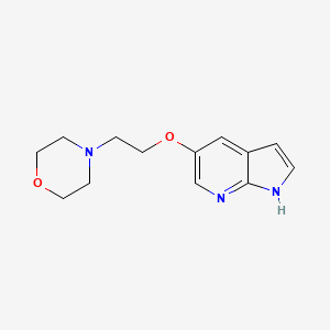 molecular formula C13H17N3O2 B8293351 5-(2-Morpholin-4-yl-ethoxy)-1H-pyrrolo[2,3-b]pyridine 
