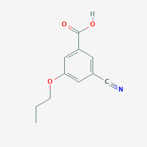 molecular formula C11H11NO3 B8293377 3-Cyano-5-propoxybenzoic acid 