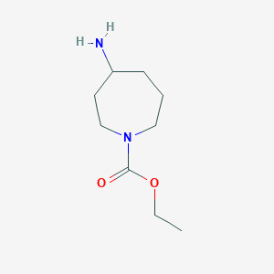 molecular formula C9H18N2O2 B8293390 ethyl 4-aminohexahydro-1H-azepine-1-carboxylate 