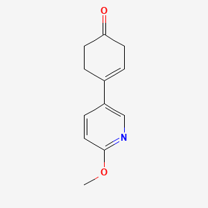 molecular formula C12H13NO2 B8293415 4-(6-Methoxy-pyridin-3-yl)-cyclohex-3-enone 