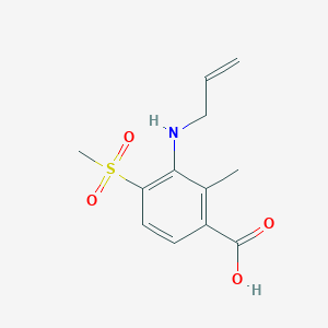 molecular formula C12H15NO4S B8293451 3-Allylamino-2-methyl-4-(methylsulfonyl)benzoic acid 
