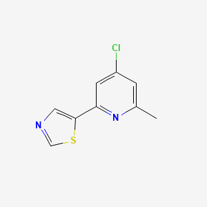 molecular formula C9H7ClN2S B8293515 5-(4-Chloro-6-methylpyridin-2-yl)thiazole 