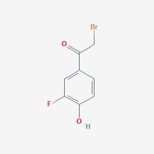 molecular formula C8H6BrFO2 B8293519 2-Bromo-1-(3-fluoro-4-hydroxyphenyl)ethanone 