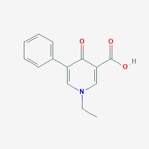 molecular formula C14H13NO3 B8293552 1-Ethyl-4-oxo-5-phenyl-1,4-dihydropyridine-3-carboxylic acid CAS No. 72676-91-6