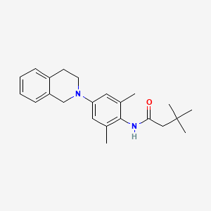 molecular formula C23H30N2O B8293579 N-(4-(3,4-dihydroisoquinolin-2(1H)-yl)-2,6-dimethylphenyl)-3,3-dimethylbutanamide 