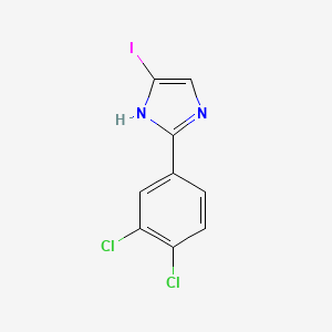 molecular formula C9H5Cl2IN2 B8293592 2-(3,4-dichloro-phenyl)-4-iodo-1H-imidazole 
