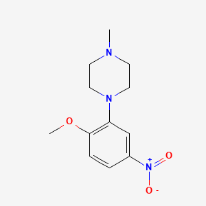 molecular formula C12H17N3O3 B8293639 1-Methyl-4-(2-methoxy-5-nitrophenyl)piperazine 