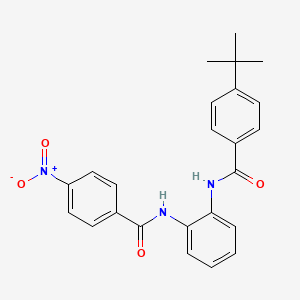 molecular formula C24H23N3O4 B8293660 n1-(4-Nitrobenzoyl)-n2-(4-tert-butylbenzoyl)-1,2-benzenediamine 